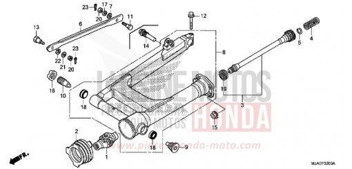 SWINGARM (VT750CS/C2B/C2S/C) VT750C2SE de 2014